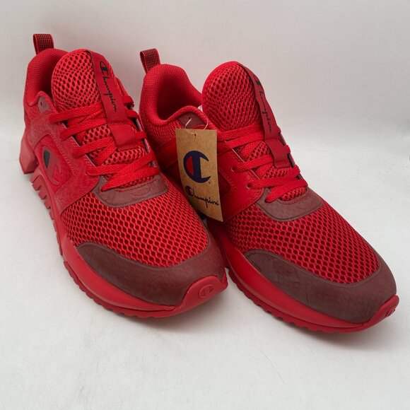 Champion D1 Life Men's Red Mesh Lifestyle Sneakers Shoes - Picture 3 of 5